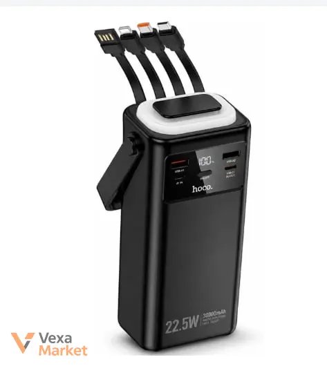 Повербанк Hoco EJ65 30000 mAh з кабелями та швидкою зарядкою 22.5W
