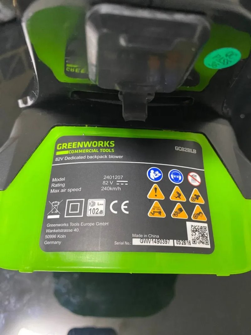 Повітродув вітродув з Німеччини Greenworks GC82BLB — фото 6