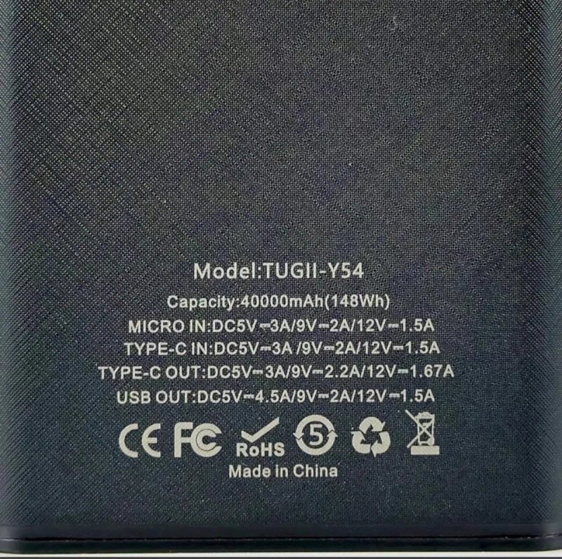 PowerBank WUW-TUGII Y54 40000mAh PD22.5W — фото 6