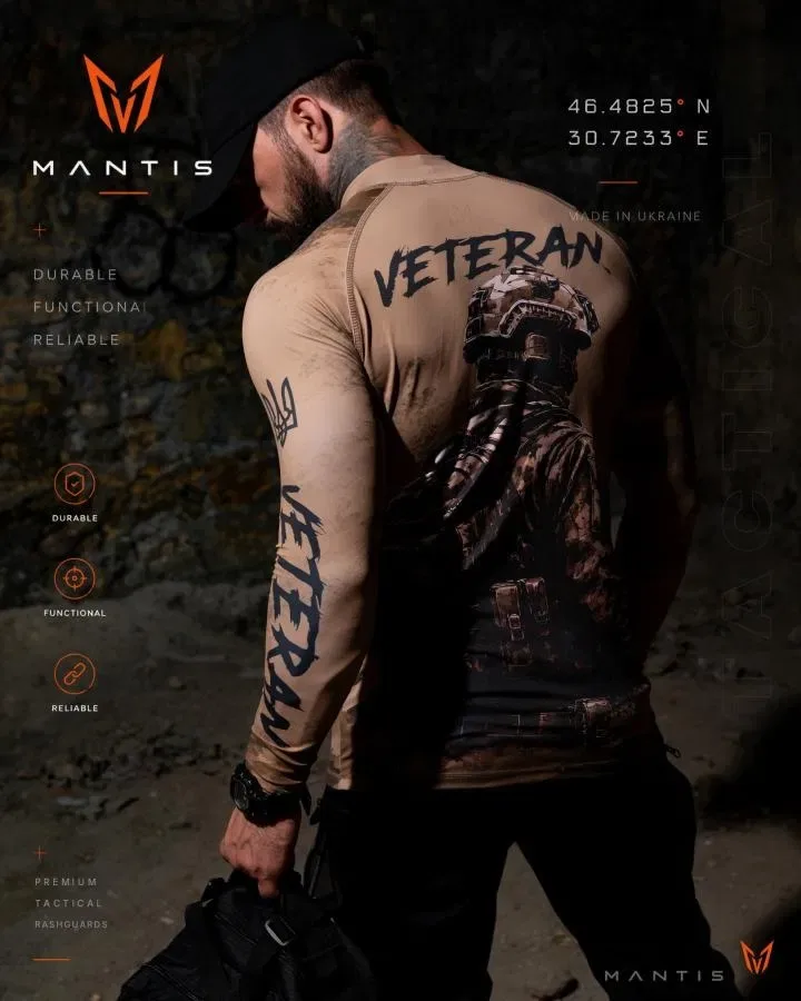 Преміальний матеріал відмінний пошив тактичний рашгард MANTIS® Veteran LS — Coyote кілька кольорів маємо у наявності — фото 5