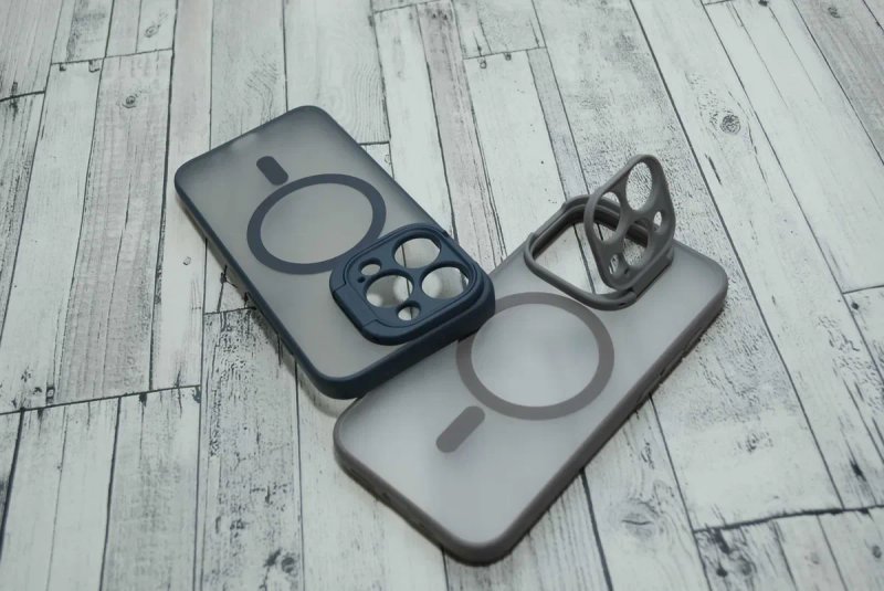 Премиум чехол матовый iPhone 15 pro max Natural Blue Titan magsafe — фото 2