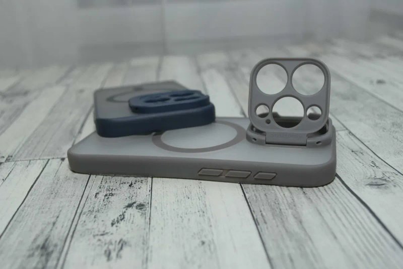 Премиум чехол матовый iPhone 15 pro max Natural Blue Titan magsafe — фото 8