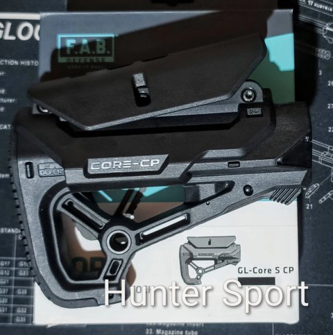 Приклад Fab Defense GL Core S CP Black зі Щокою, Без труби для АК, AR15 оригінал