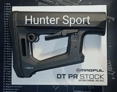 Приклад Magpul DT PR Carbine Stock Mil-Spec, Без Труби для АК, AR15, AR10 оригінал