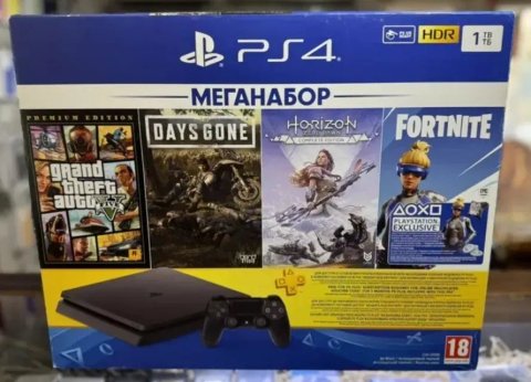 Приставка пс 4 + 70 Ігор Нова Запакована PlayStation 4 PS 4 ps 4 Гарантія Безкоштовна доставка