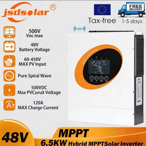 Продам гібридний сонячний інвертор JSDsolar J6500HC-48 6.5 кВт, 48V, MPPT 120A, Wi-Fi.