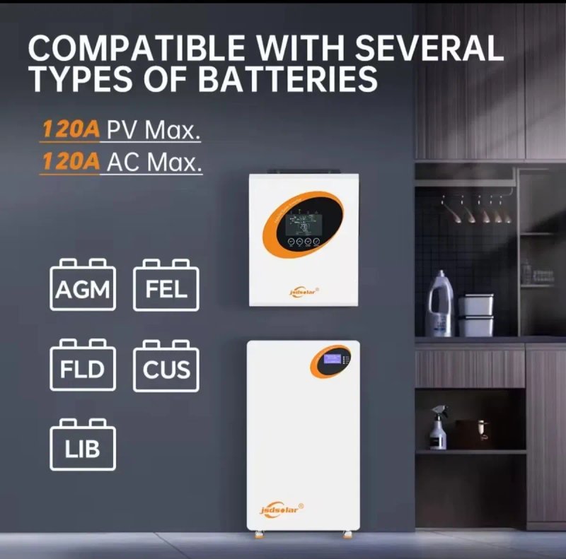 Продам  гібридний сонячний інвертор JSDsolar J6500HC-48 6.5 кВт, 48V, MPPT 120A, Wi-Fi. — фото 6