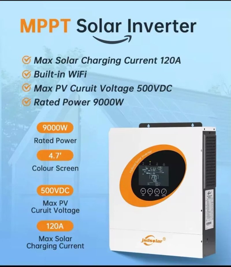 Продам  гібридний сонячний інвертор JSDsolar J6500HC-48 6.5 кВт, 48V, MPPT 120A, Wi-Fi. — фото 7