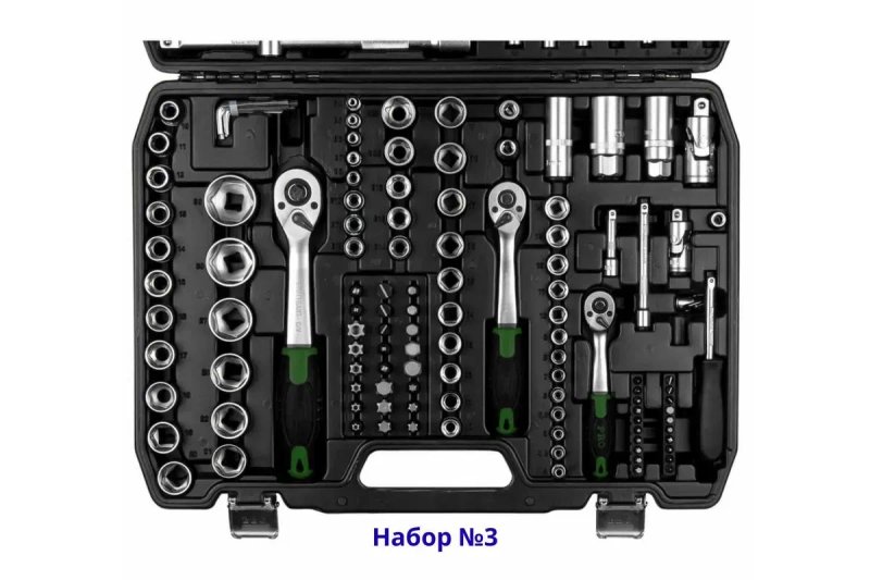 Профессиональный набор ручных инструментов 1/4",3/8",1/2" ключей головок NEW TOOLS-172 и другие Набори ручних інструментів ключів головок Cr-V — фото 6