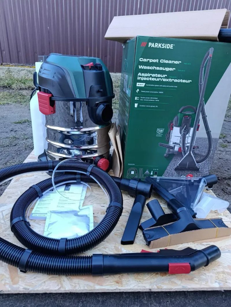 Промисловий миючий пилосос Parkside PWS 20 F5 1600 Вт вологе/сухе прибирання, миючий пилосос парксайд, полисос моющий — фото 7
