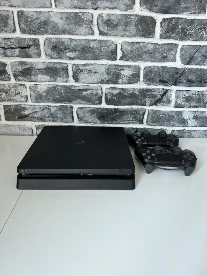 Ps4 slim 1 tb - 65 игр goldhen, 2 геймпада — фото 2