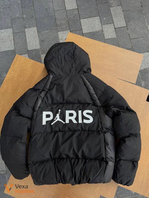 Пуховик Jordan × PSG чорний