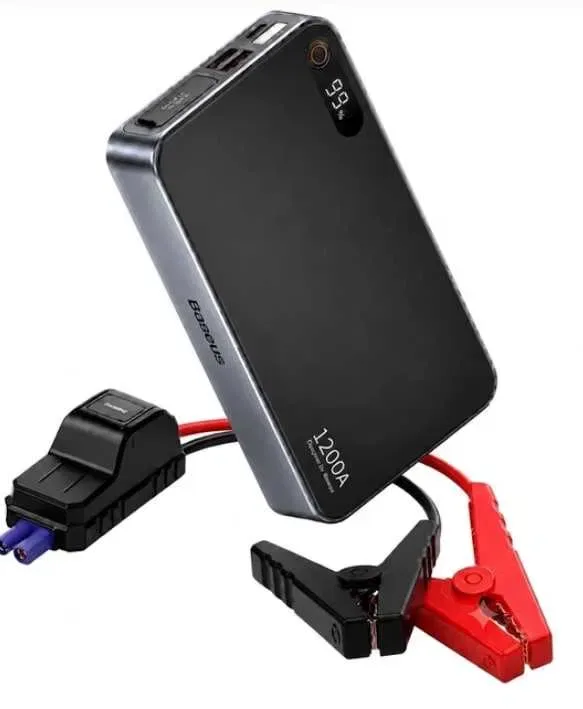 Пуско-зарядний пристрій Baseus Super Energy Pro+ 12000mAh 1200A 12V автомобільний бустер Jump Starter чорний — фото 5