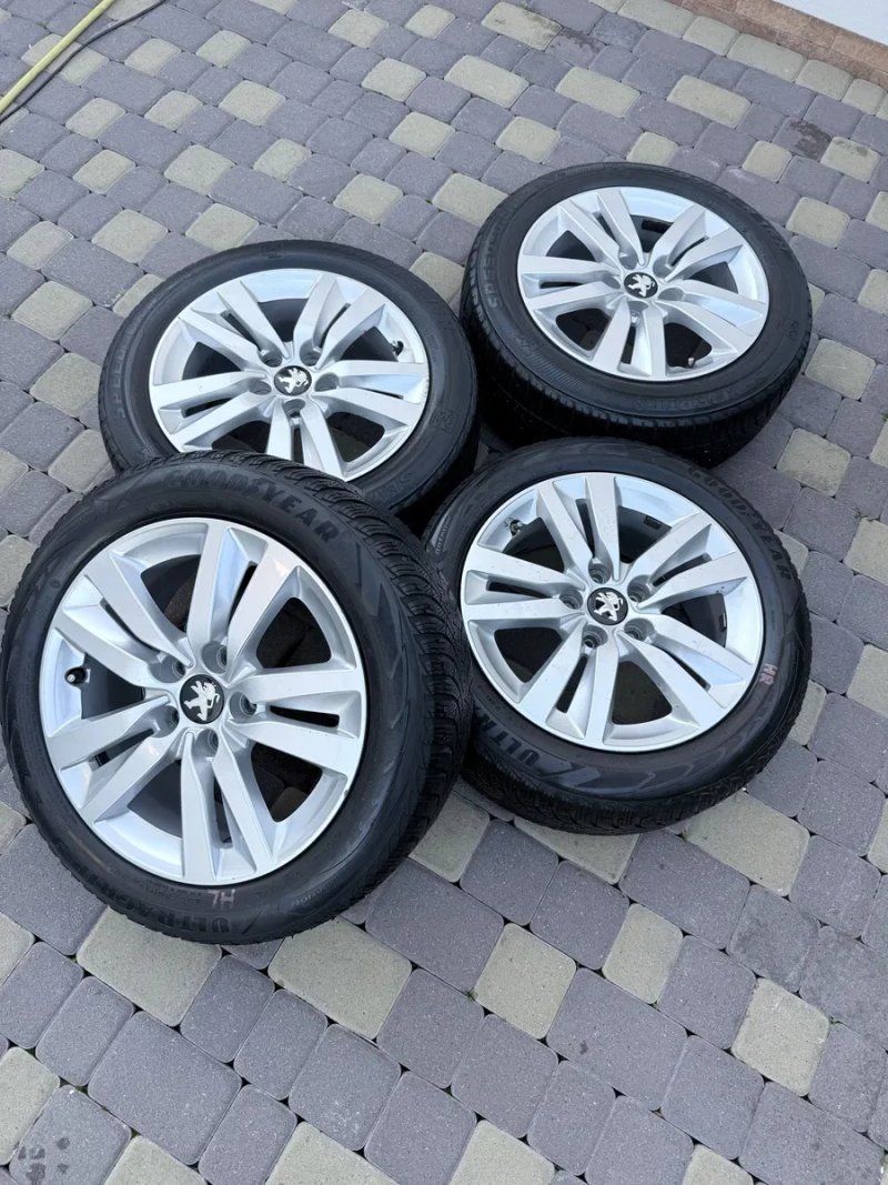 R16 оригінальні диски 5x108 Peugeot 308SW/407/ 508 / Volvo S60 шини 205/55R16 зима (комплект) — фото 2
