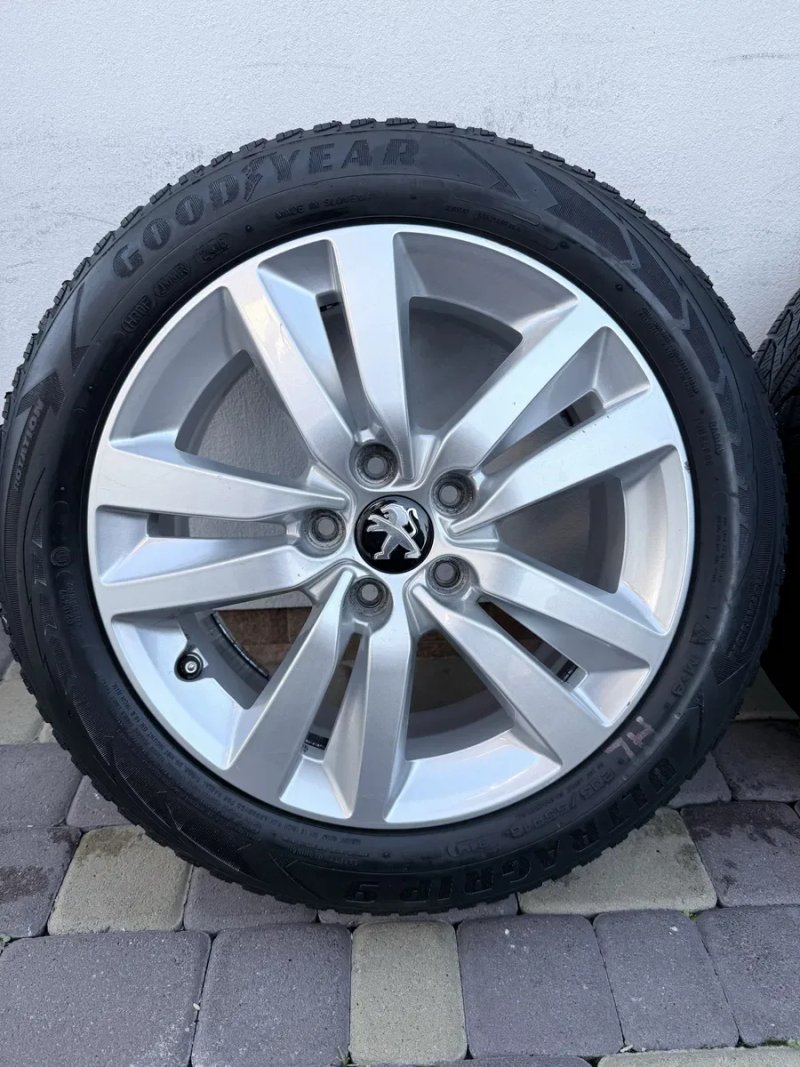 R16 оригінальні диски 5x108 Peugeot 308SW/407/ 508 / Volvo S60 шини 205/55R16 зима (комплект) — фото 3