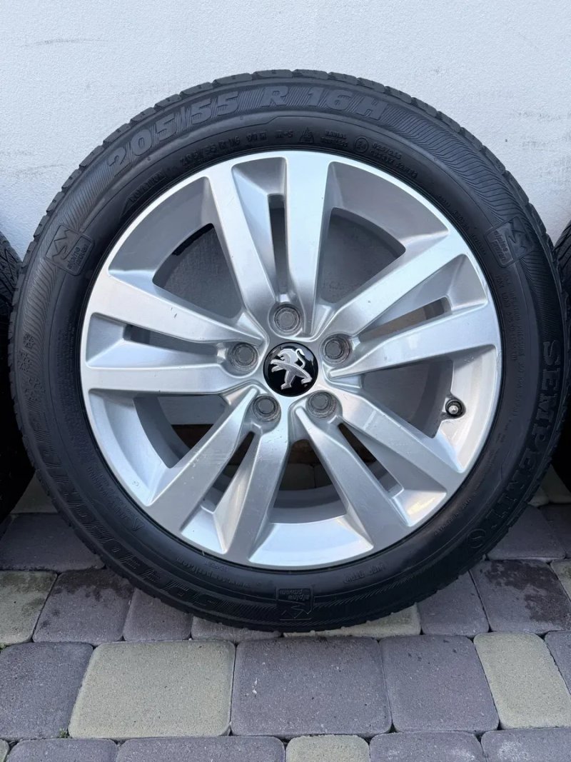 R16 оригінальні диски 5x108 Peugeot 308SW/407/ 508 / Volvo S60 шини 205/55R16 зима (комплект) — фото 4