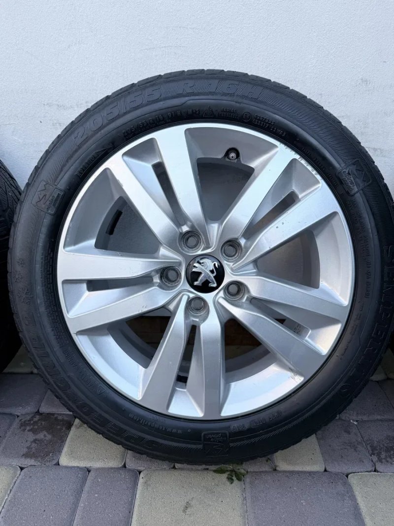 R16 оригінальні диски 5x108 Peugeot 308SW/407/ 508 / Volvo S60 шини 205/55R16 зима (комплект) — фото 5