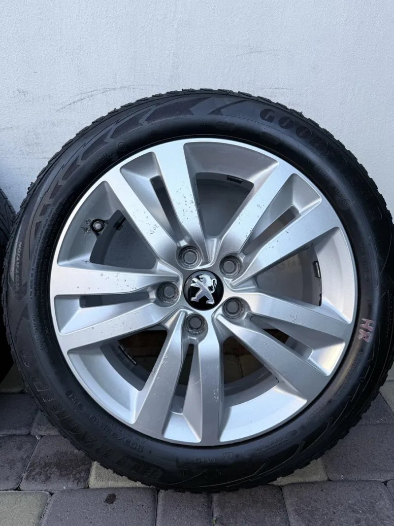 R16 оригінальні диски 5x108 Peugeot 308SW/407/ 508 / Volvo S60 шини 205/55R16 зима (комплект) — фото 6