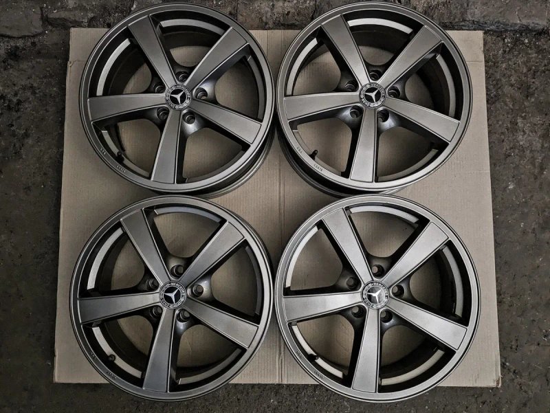 R17 5x112 Mercedes-Benz | Original | Germany | Graphite Matt | Рідна фарба, ідеальний стан, без пошкоджень, без ремонтів, без дефектів | Преміум диски — фото 3