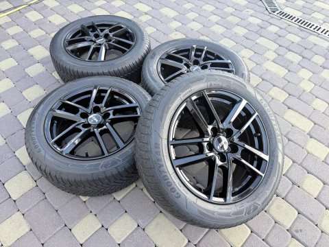 R17 диски Rial 5x112 VW Passst/Touran/Caddy/Skoda Octavia/Yeti/Audi A4/A6 шини 225/55R17 зима 6мм