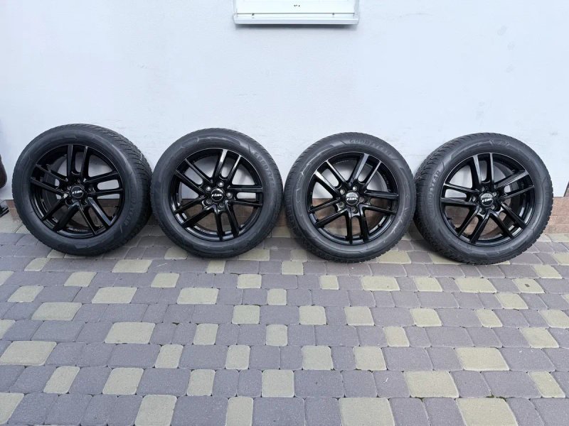 R17 диски Rial 5x112 VW Passst/Touran/Caddy/Skoda Octavia/Yeti/Audi A4/A6 шини 225/55R17 зима 6мм — фото 3