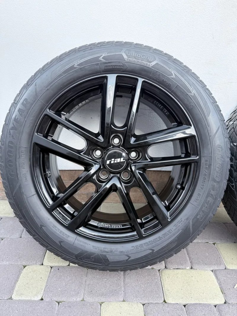 R17 диски Rial 5x112 VW Passst/Touran/Caddy/Skoda Octavia/Yeti/Audi A4/A6 шини 225/55R17 зима 6мм — фото 5