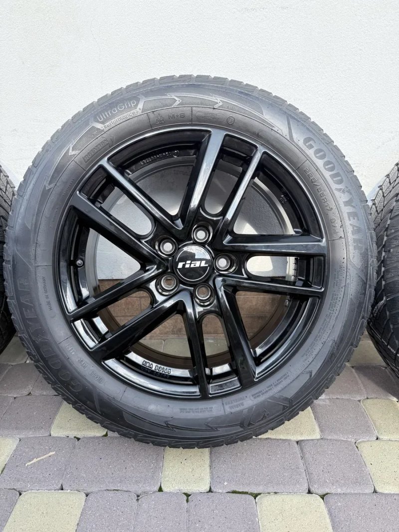 R17 диски Rial 5x112 VW Passst/Touran/Caddy/Skoda Octavia/Yeti/Audi A4/A6 шини 225/55R17 зима 6мм — фото 8