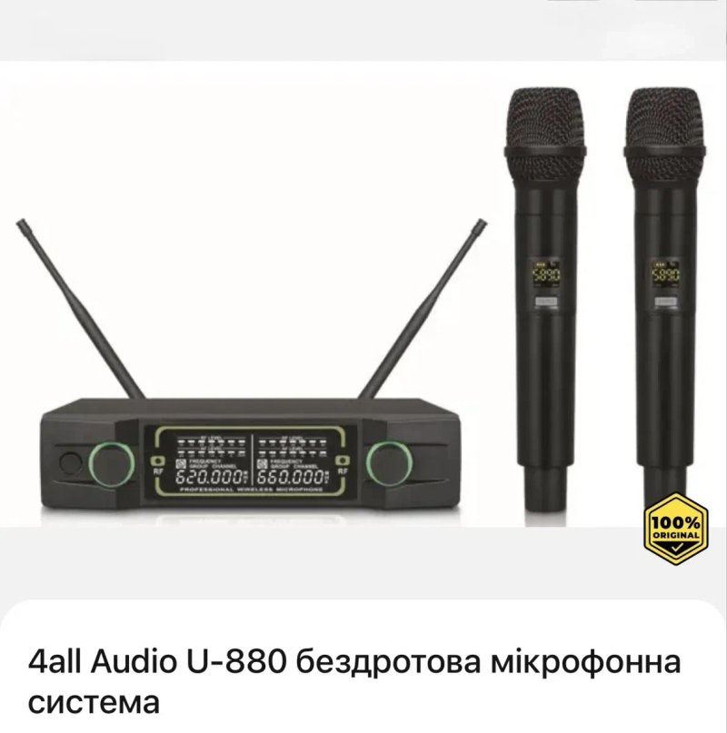Радіомікрофонні системи та комплекти 4AllAudio X-6, U-4800, U-880, F4A-MIC — фото 3