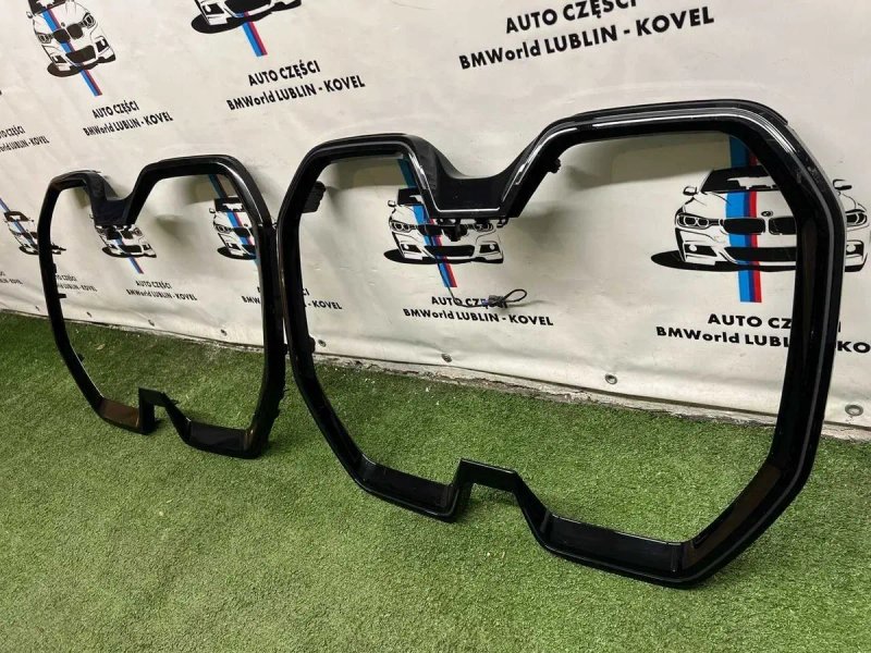 Рамка BMW IX I20 решітки радіатора оригінал накладка радіатора молдинг центральна решітка ЛЕД LED решетки радіатора БМВ ix i20 — фото 3