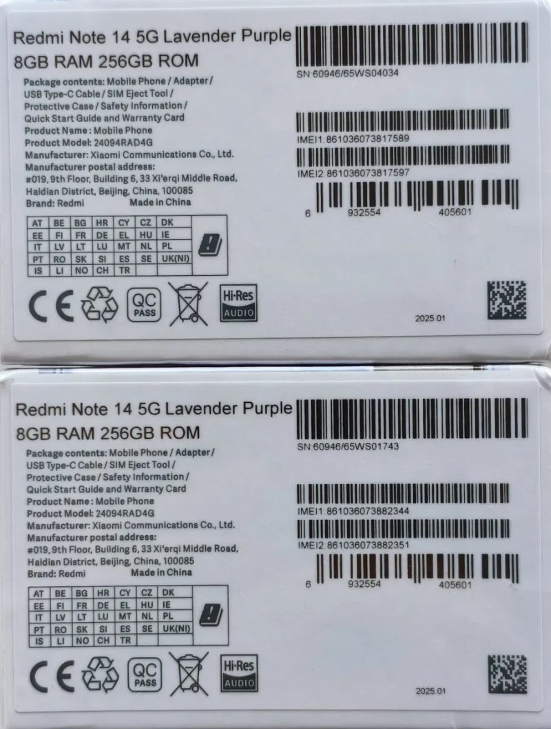 Redmi note 14 5G 6*128/8*256 Global Version  New — фото 2