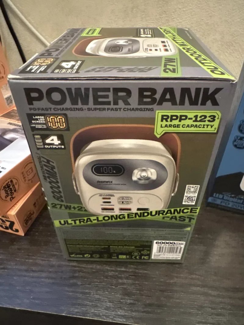 Remax ultra long RPP 123 PowerBank 60000 mAh 27W — фото 4