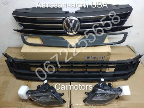 Решетка радиатора нижняя центральная противотуманки туманки Jetta