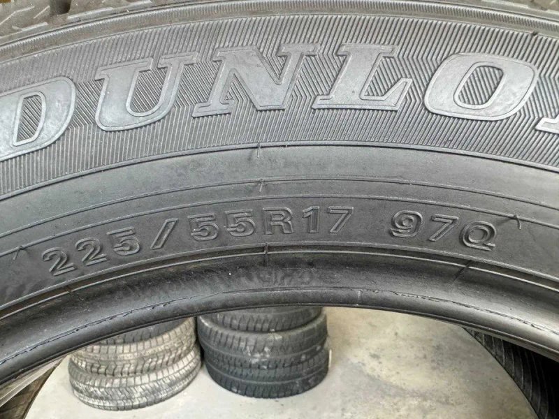 Резина бу Dunlop Winter Maxx WM02 225/55 R17 арктична зима 8 мм можна поштучно — фото 4