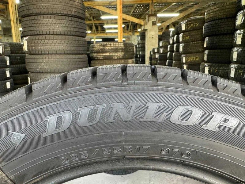 Резина бу Dunlop Winter Maxx WM02 225/55 R17 арктична зима 8 мм можна поштучно — фото 5