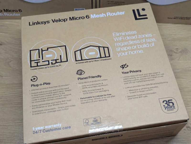 Роутер Linksys LN1100 Mesh WI-FI6 Velop Micro 6 USA качество WAN 2.5G. — фото 8