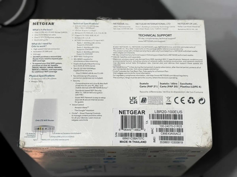 Роутер-модем Netgear Orbi LBR20 4G LTE швидкість до 1.2 Гбіт/с. — фото 5