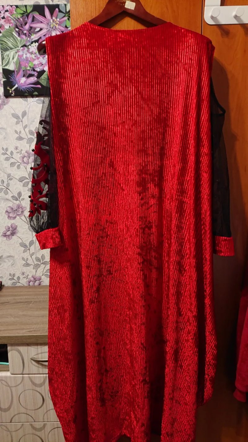 Розкішна червона сукня-туніка VESTIDO — фото 4