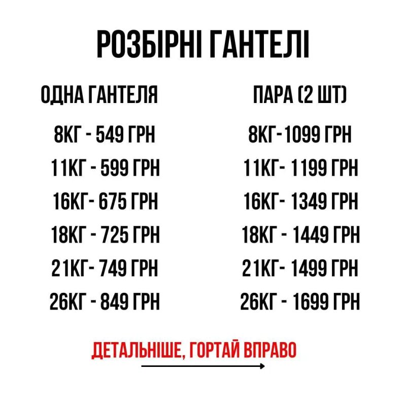 Розпродаж! Гантеля 26 кг або набір 2 шт , є інша вага — фото 6