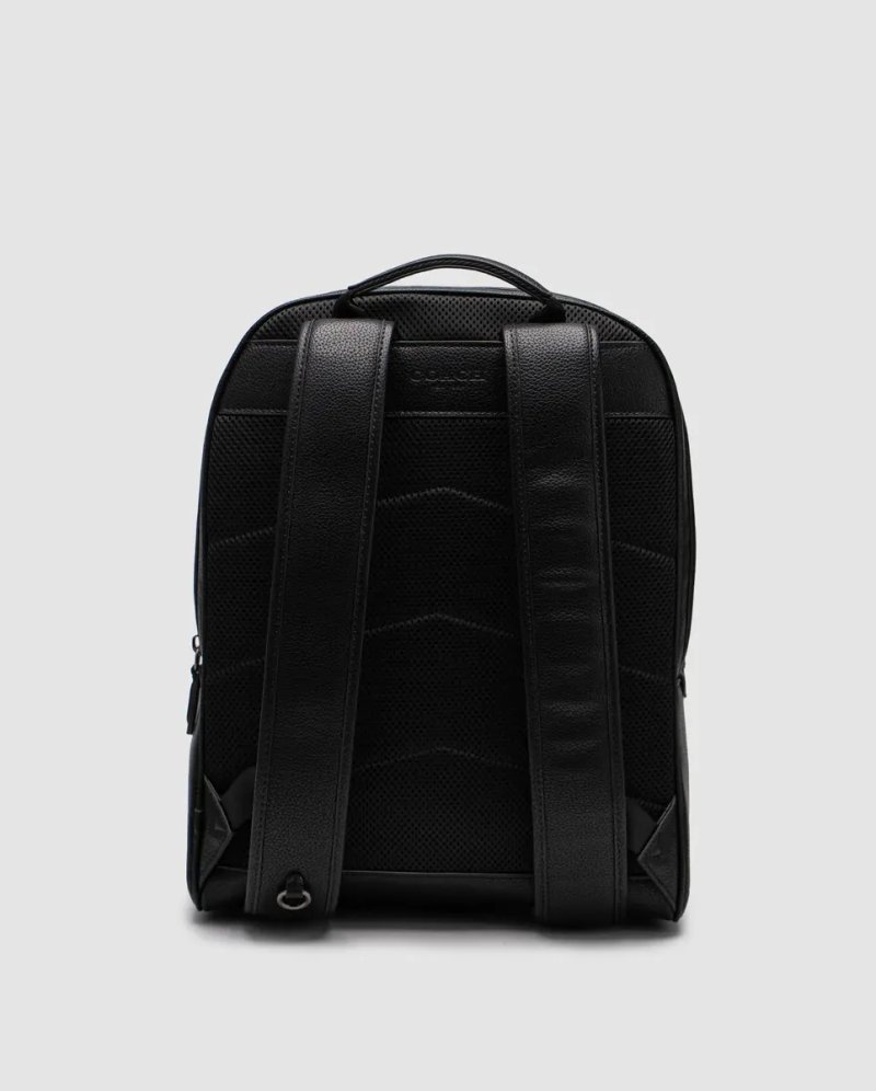 Рюкзак чоловічий Coach Charter Backpack in Pebble Leather Black копія 1:1 — фото 2