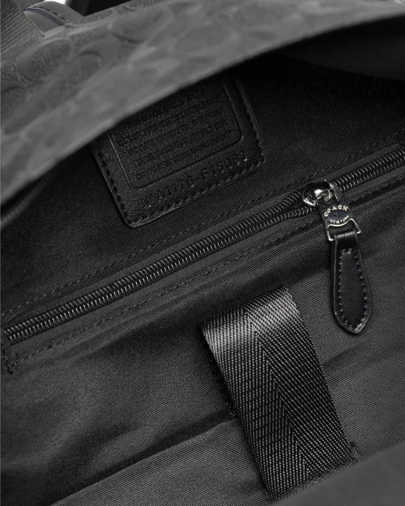 Рюкзак чоловічий Coach Charter Backpack in Signature Leather Black копія 1:1 — фото 3