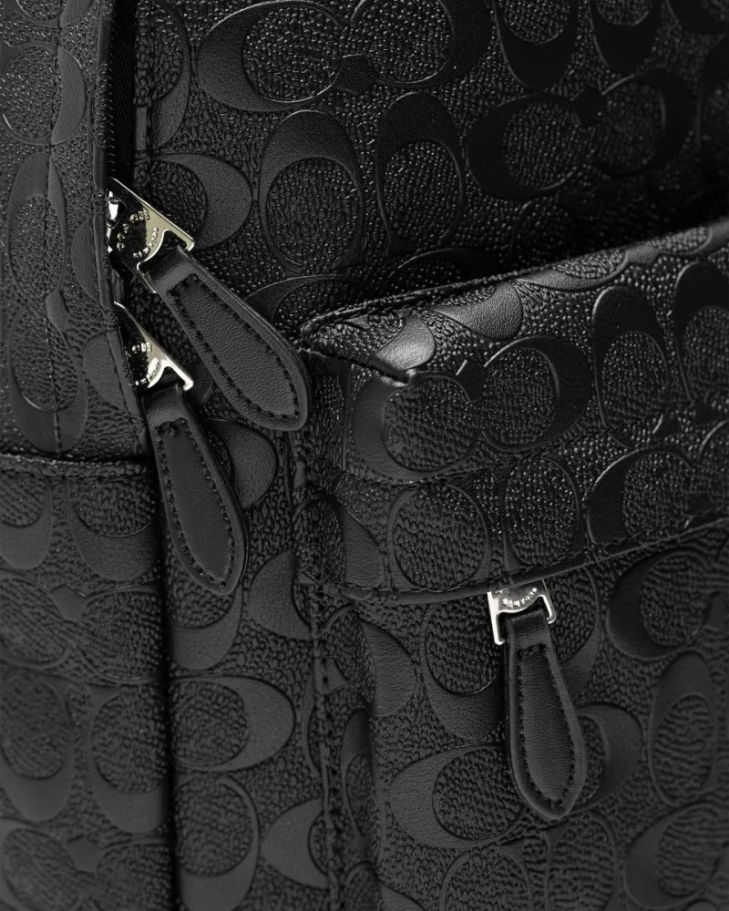 Рюкзак чоловічий Coach Charter Backpack in Signature Leather Black копія 1:1 — фото 4