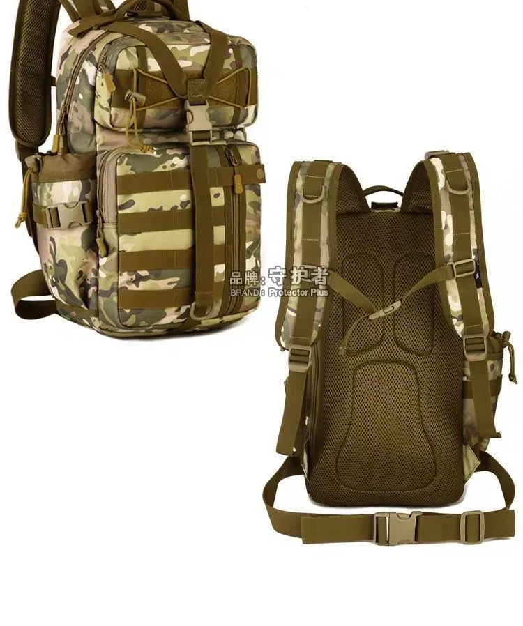Рюкзак тактичний Protector Plus 20L. Олива та мультикам — фото 4