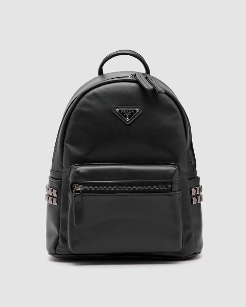 Рюкзак жіночій Prada Saffiano Leather Backpack Black копія 1:1