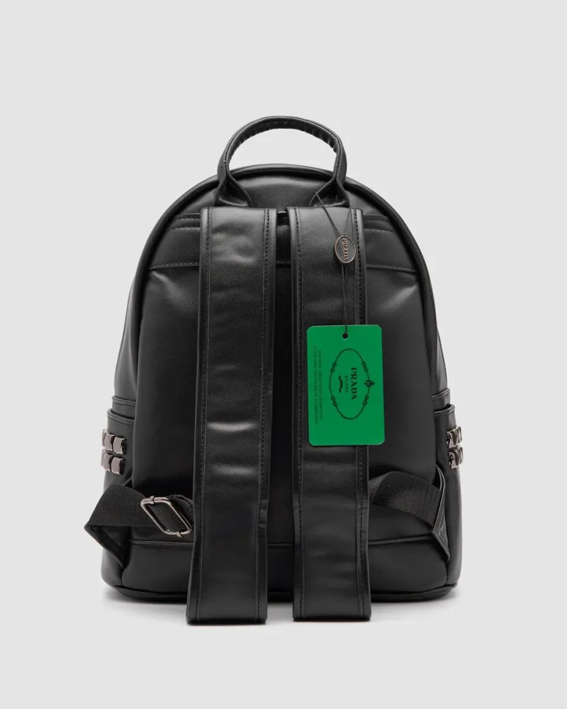 Рюкзак жіночій Prada Saffiano Leather Backpack Black копія 1:1 — фото 2