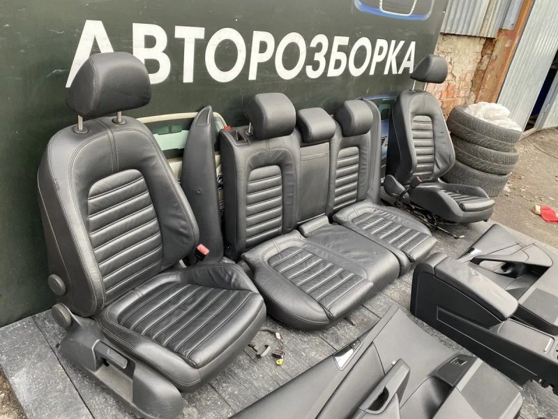 салон passat b6 сидушки сидіння чорний шкіра Пассат Б6 — фото 2