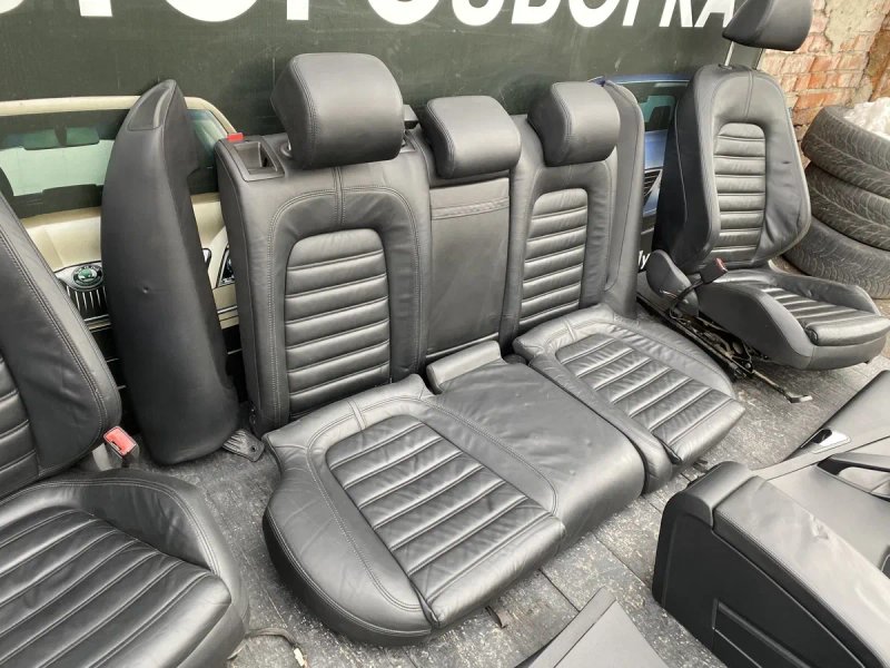 салон passat b6 сидушки сидіння чорний шкіра Пассат Б6 — фото 4