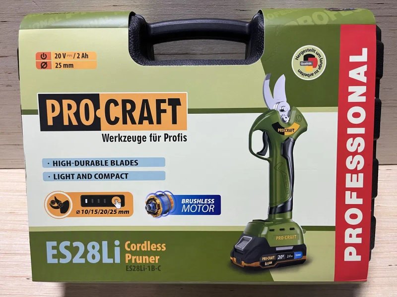Секатор акумуляторний PROCRAFT ES28li + 2 леза/ 1 АКБ та ЗП/ різ 25 мм/ Гарантія 3 роки — фото 8