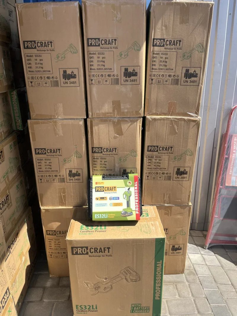 Секатор акумуляторний PROCRAFT ES32li / Два акумулятори 2 А/г та зарядний пристрій/ різ 35 мм/ Гарантія 3 роки — фото 8