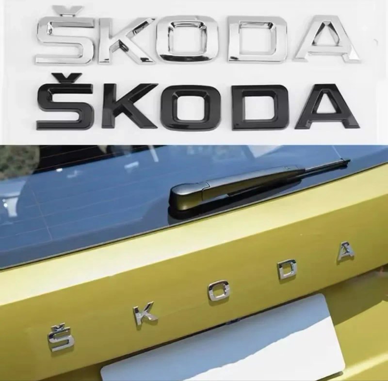 Шильдик на багажник Шкода напис на кришку багажника Skoda логотип — фото 6
