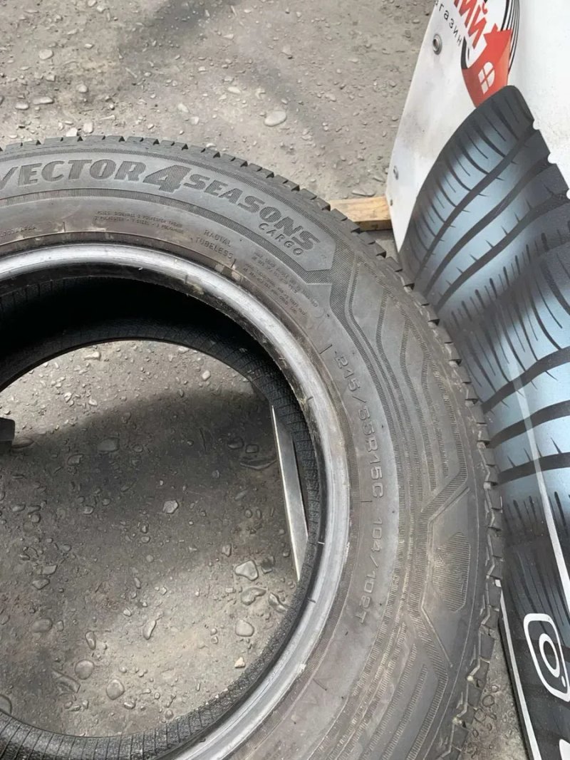 Шини  215/65 R15C пара Goodyear  2023/21р всесезон 7.4мм 215 65 15 — фото 7